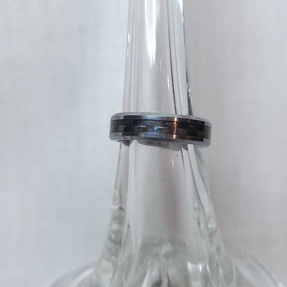 Tungsten Carbide Inlay Ring - Picture 3 of 5